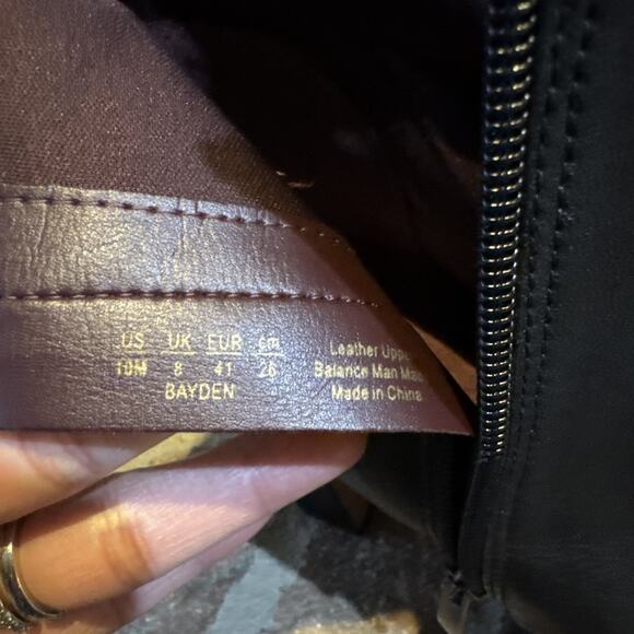 Franco Sarto Bayden Square Toe Boot Black Women's 10 Leather Chic Western - Picture 12 of 16